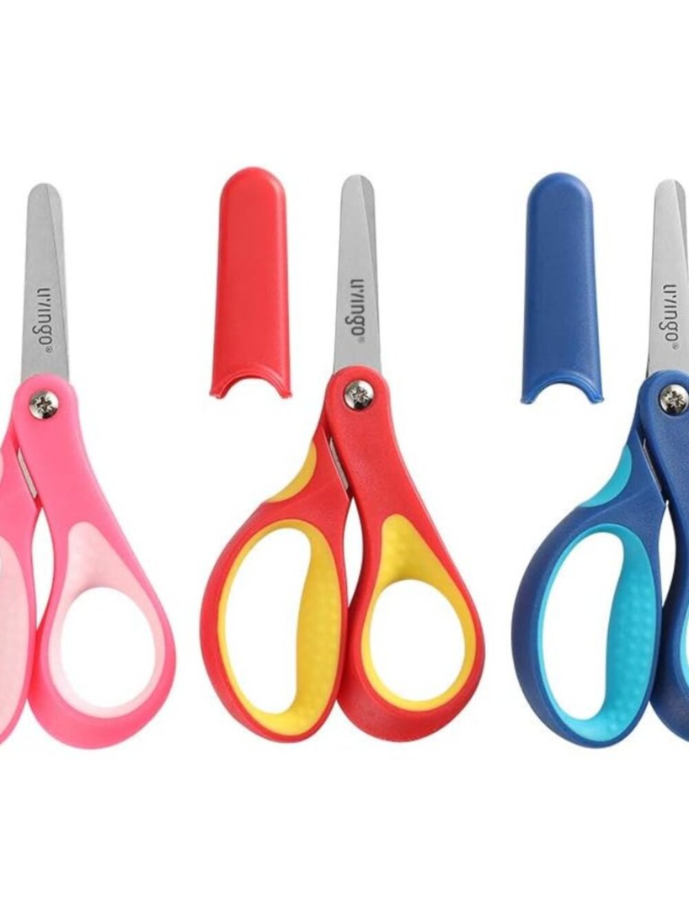 Kids Scissors 3 Pack, 5" Blunt Safety School Craft